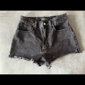 Abercrombie black high waisted shorts